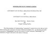 UCA Memorandum of Understanding