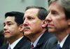Former U.S. Attorneys, from left, David Iglesias, Daniel Bogden and Paul Charlton, testify on Capitol Hill in Washington, Tuesday, March 6, 2007 before a House Judiciary subcommittee hearing. 