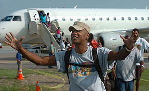 keith-metoyer-of-new-orleans-reacts-as-he-arrives-with-other-hurricane-gustav-evacuees-at-the-regional-airport-in-fort-smith-on-saturday-aug-30-2008