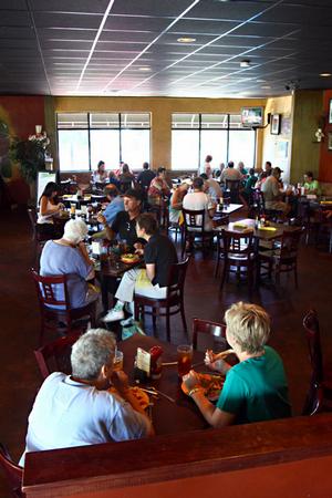 There's plenty of space between the tables at Cheers in Maumelle, 1901 Club Manor Drive.
