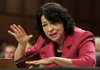 Supreme Court nominee Sonia Sotomayor responds to questioning from Senate Judiciary Committee member Sen. Jon Kyl, R- Ariz., on Capitol Hill on Thursday, July 16, 2009.