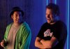 George (Adam Sandler) and Ira (Seth Rogen) share a laugh in Judd Apatow's bittersweet
comedy Funny People.