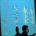 Stephen Luoni, director of the University of Arkansas Community Design Center, presents the center's...