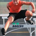 Golden Wings athlete Brandon Workman, 13, of Rogers ran hurdles during practice at Rogers High Schoo...