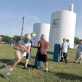 Decatur senior Trent Arnold ran the football during practice in Decatur on Tuesday morning. Arnold, ...