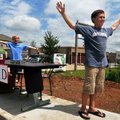 <b>Bug juice</b>
Brenndan Fuchs, 11, left, and Chance Hill, 13, both of Pea Ridge, tried to get car...