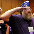 Kathy Kinser, Auxiliary president for the Department of Minnesota Military Order of the Purple Heart...