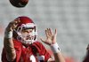 Arkansas Coach Bobby Petrino liked the way the offenses worked with quarterbacks Ryan Mallett (above) and Tyler Wilson in Wednesday's scrimmage. Both led their offense to three scoring drives. 


