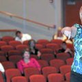 Nancy Blackwelder talked about 'Managing the Bus Environment' to the faculty at Gravette High School...