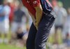 A disastrous eighth hole in which he quintuple-bogeyed knocked Padraig Harrington out of contention to win the PGA Championship on Sunday.