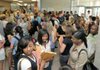 Sophomores, juniors and their parents filled the lobby of the North Building at Bentonville High School on Wednesday morning. 
