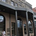 Eddie Bohannan, with Heckathorn Construction Co. Inc. of Fayetteville, swept sand in-between the bri...