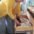 Janelle Redlaczyk, youth and families program coordinator for Crystal Bridges, looked at some of the...