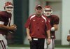 Arkansas Coach Bobby Petrino had to settle his team down after a fight broke out during practice Thursday.