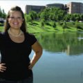 Rachel Mauldin, 26, stands in front of Washington Regional Medical Center, where she works, on Frida...