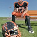 Gravette senior receiver/ defensive end Travis Eden is anxious to get back on the field after a knee...