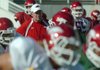 Arkansas Coach Bobby Petrino wasn't pleased with the conditioning of the Razorbacks' quarterbacks following Saturday's scrimmage. "Maybe we need to do more conditioning with the quarterbacks, so they can continue
to focus and don't get tired after being on the field that long," he says.