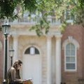 <b>Hitting the books</b>
Lauren Ko, a University of Arkansas senior studying classical studies, rea...