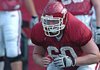 Arkansas offensive lineman Seth Oxner has been working as the Razorbacks' first-team center, but according to offensive line coach Mike Summers, the competition for that spot is still ongoing.