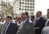 Iraqi Prime Minister Nouri al-Maliki (center) views the bomb-damaged Foreign Ministry building Monday in Baghdad in this photo released Tuesday by the Iraqi government. 
