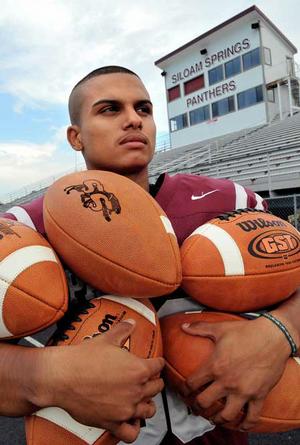 As one of two returning starters to the offense, Siloam Springs junior receiver Chris Villasenor figures to have a bigger role this season. Daily Record photograph by Sarah Nader

