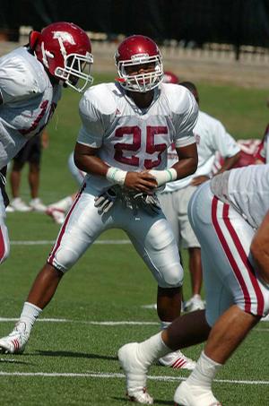 Freshman Terrell Williams has moved to the top of the depth chart at weakside linebacker following Saturday's scrimmage.