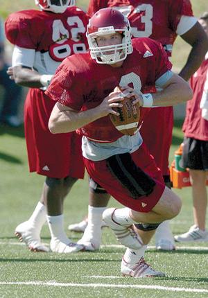 Coach Bobby Petrino says backup quarterback Tyler Wilson is almost to the point where he can execute the entire offense.