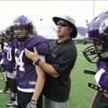 Fayetteville coach Daryl Patton lines up his players while working with the field goal and extra poi...