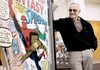 Comic-book writer Stan Lee stands beside a depiction of Spider-Man, a character he and artist Steve Ditko created in 1962, in the Marvel Super Heroes Science Exhibition at the California Science Center in Los Angeles in this file photo.
