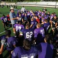 Fayetteville coach Daryl Patton speaks to his players during practice Aug. 14 at Harmon Field. The D...