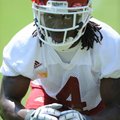 Arkansas junior defensive back Rudell Crim moves through a drill during practice Aug. 7 at the UA pr...