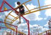Steele Partridge, of Springdale, helps set up the Wacky Worm ride at the Washington County Fair in Fayetteville. The midway opens today at the Washington County Fairgrounds. 