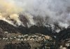 An aerial view of the Station fire as it burns in the foothills of Los Angeles on Tuesday, Sept. 1, 2009.