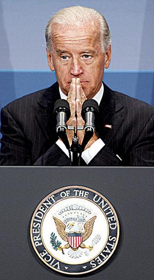 Vice President Joe Biden talks up the stimulus "design" Thursday at the Brookings Institution in Washington.
