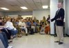 Walter Hussman made an announcement regarding the Arkansas Democrat-Gazette merger with the Morning News during a meeting in Fayetteville Thursday morning.
