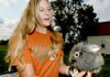 Heather Marshall held one of her buffalo bunnies at her home in Siloam Springs.

