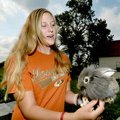 Heather Marshall held one of her buffalo bunnies at her home in Siloam Springs.

