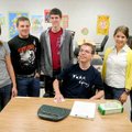 Lifeway Christian School's first-ever senior class is made up of Caitlin Taylor, from left, Bryton G...