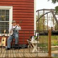 <b>Clawhammer style at the Mill</b>
Arkansas Red played and sang "Goodbye Liza Jane" using the very...