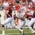 Arkansas sophomore quarterback Ryan Mallett passes during the first half of the Hogs' 48-10 win over...