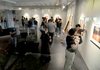 The opening reception for artist Michael Nichols' 'Figures in Flux' at John Brown University in Siloam Springs on Sept. 1 quickly filled up with faculty and students. 