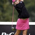 LPGA player Paula Creamer watches her drive from the 10th tee Wednesday during the Pro-Am for the P&...