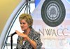 Northwest Arkansas Community College President Becky Paneitz used a hand motion Wednesday to emphasize how enrollment numbers have gone up to exceed the school's goals and set a new enrollment record. 

