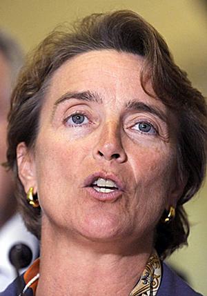 Sen. Blanche Lincoln waits to speak Wednesday after being named chairman of the Senate Agriculture Committee.