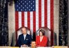 President Barack Obama, with Vice President Joe Biden and House Speaker Nancy Pelosi sitting behind him, tells a joint session of Congress that "now is the season for action" on health care.