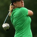 Christie Kerr hits off the tee on the 14th during the Pro-Am Thursday, September 10, 2009 during the...