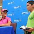 <b>Meet the pro</b>
Natalie Gulbis, a popular golfer on the LPGA tour, signed an autograph for Jesu...