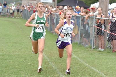 Fayetteville's Maggie Pickhardt, right, out ...