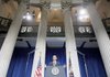 President Barack Obama speaks about the financial crisis Monday at Federal Hall on Wall Street in New York.
