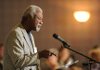 Former University of Arkansas basketball coach Nolan Richardson speaks Sunday at First United Methodist Church in Springdale during the Faith to Faith Gala benefiting Temple Shalom. 